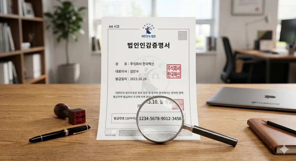 법인 인감증명서 인터넷 발급