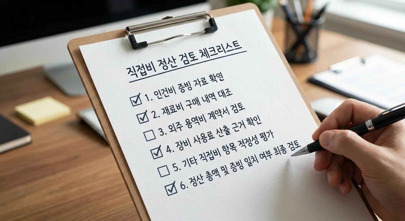 건설사업관리용역 직접경비 정산 검토 체크리스트