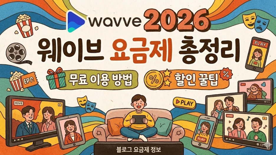 웨이브(WAVVE) 요금제 2026 : 무료 이용과 할인 방법 총정리 1 WAVVE