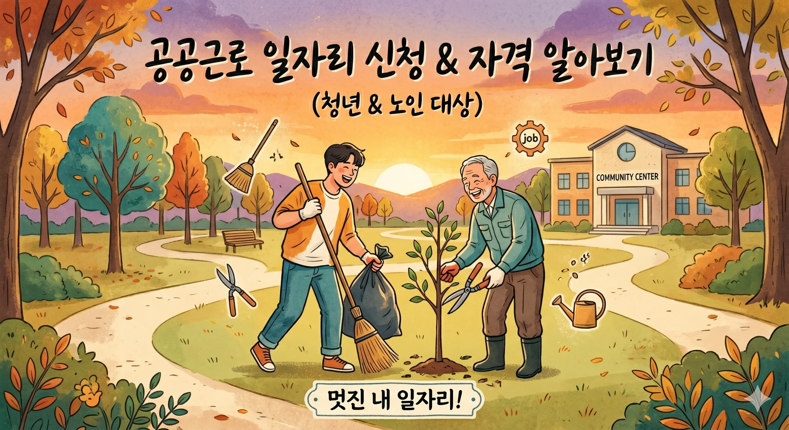 공공근로 사업 일자리 신청 및 자격 알아보기(청년 및 노인) 1 공공근로 사업
