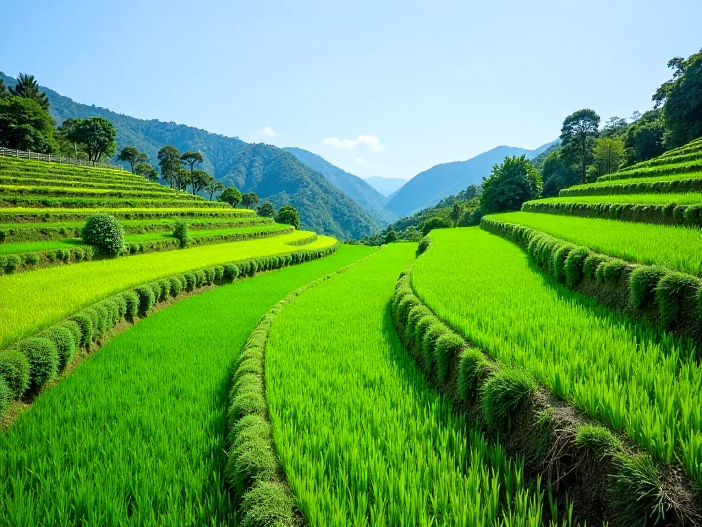 korean rice terrace landscape
