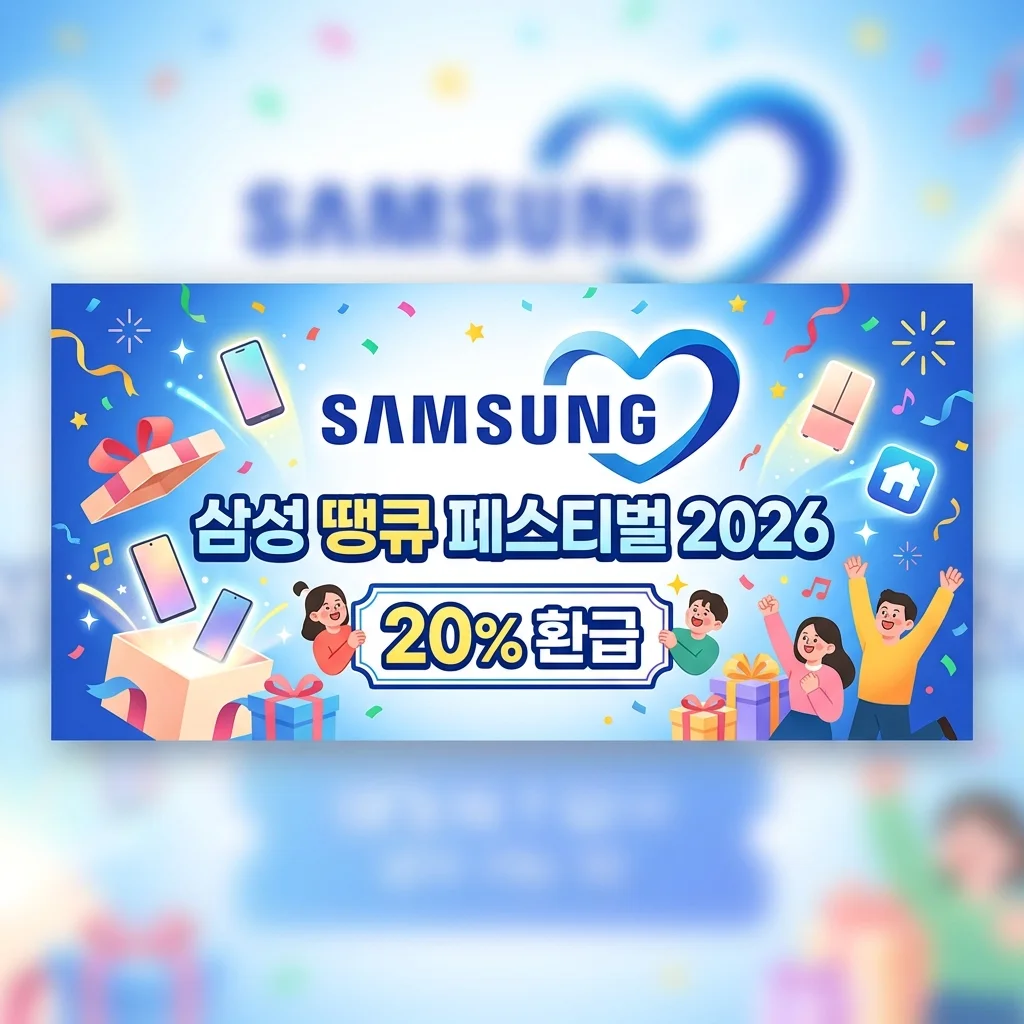 삼성전자 감사 페스티벌 2026 20% 환급 이벤트 메인 배너